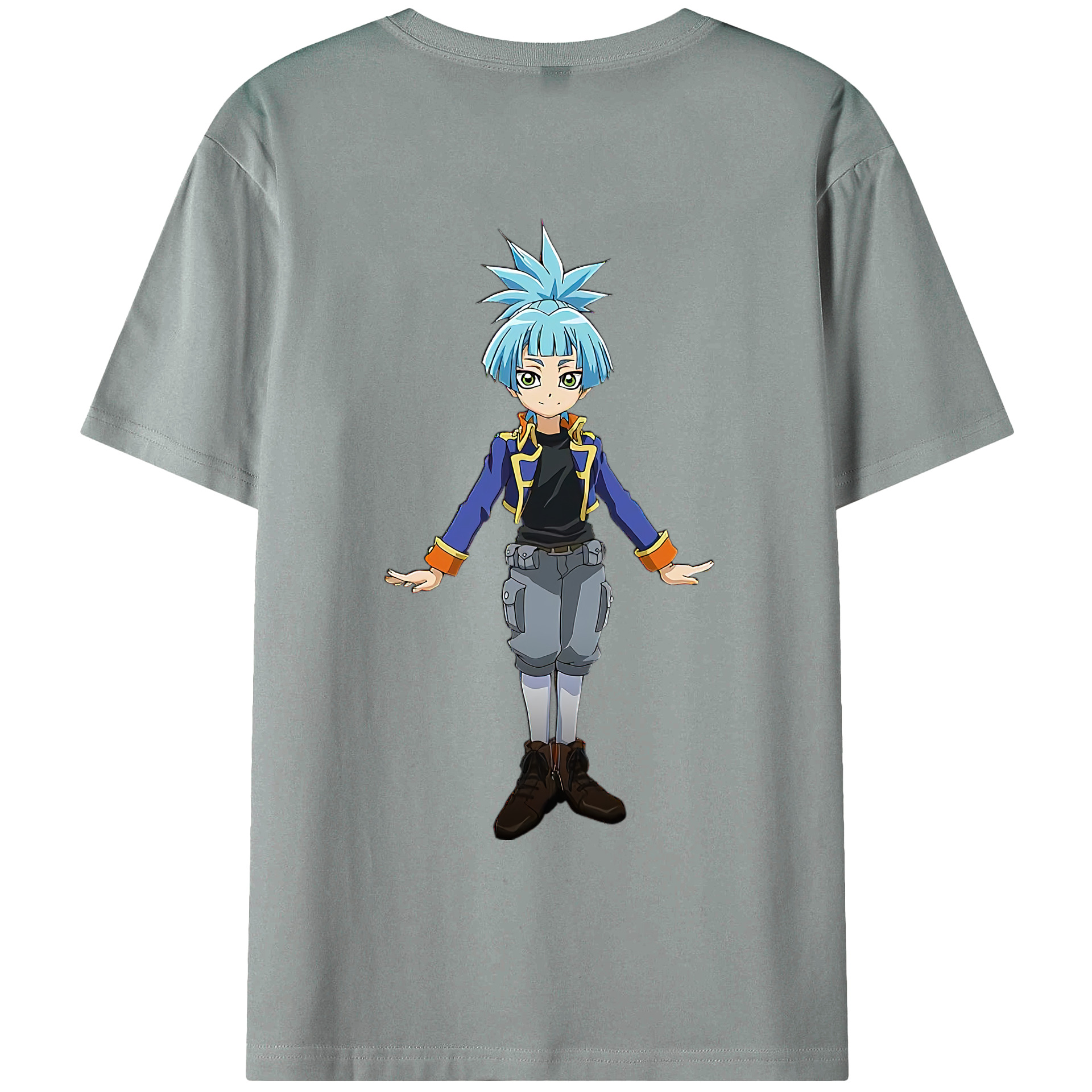 （画像用） 遊☆戯☆王 Yu-Gi-Oh! 綿100％ メンズ半袖Tシャツ（バックプリント） 通気性